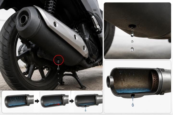 Lubang Pembuangan Air pada Knalpot Honda, Fitur Kecil yang Jarang Diketahui Pengendara